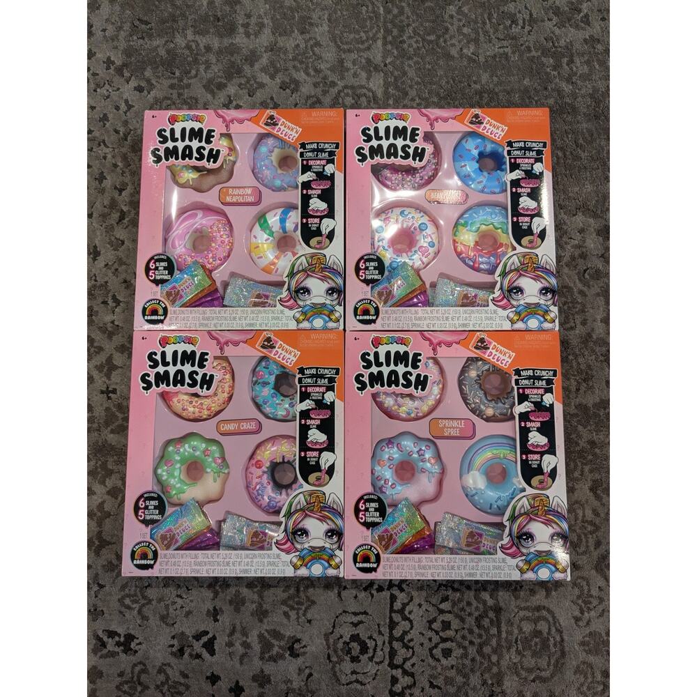 Poopsie Slime Smash Dunkn Deuce Slime Donuts With Filling ALL 4 SETS